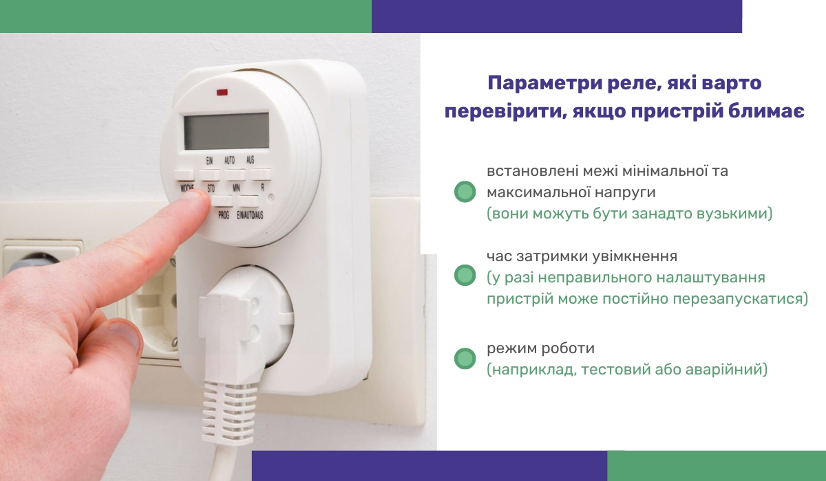 Реле напруги блимає: можливі причини та способи усунення