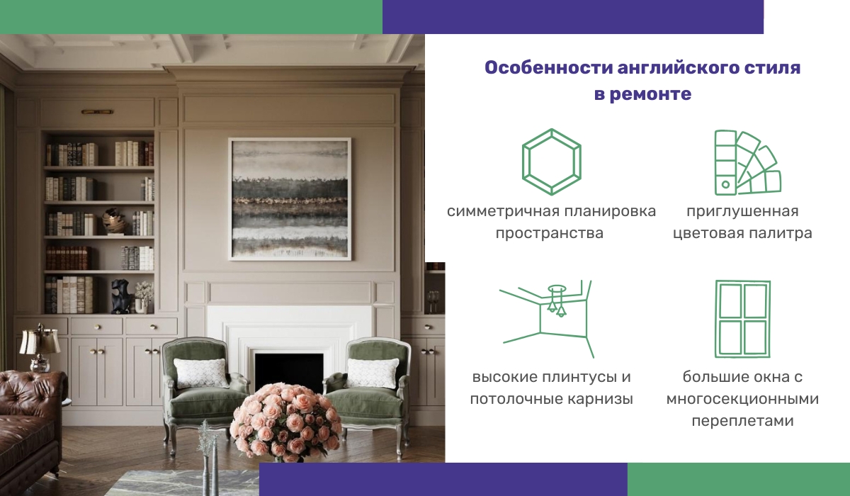 Особенности английского стиля в ремонте