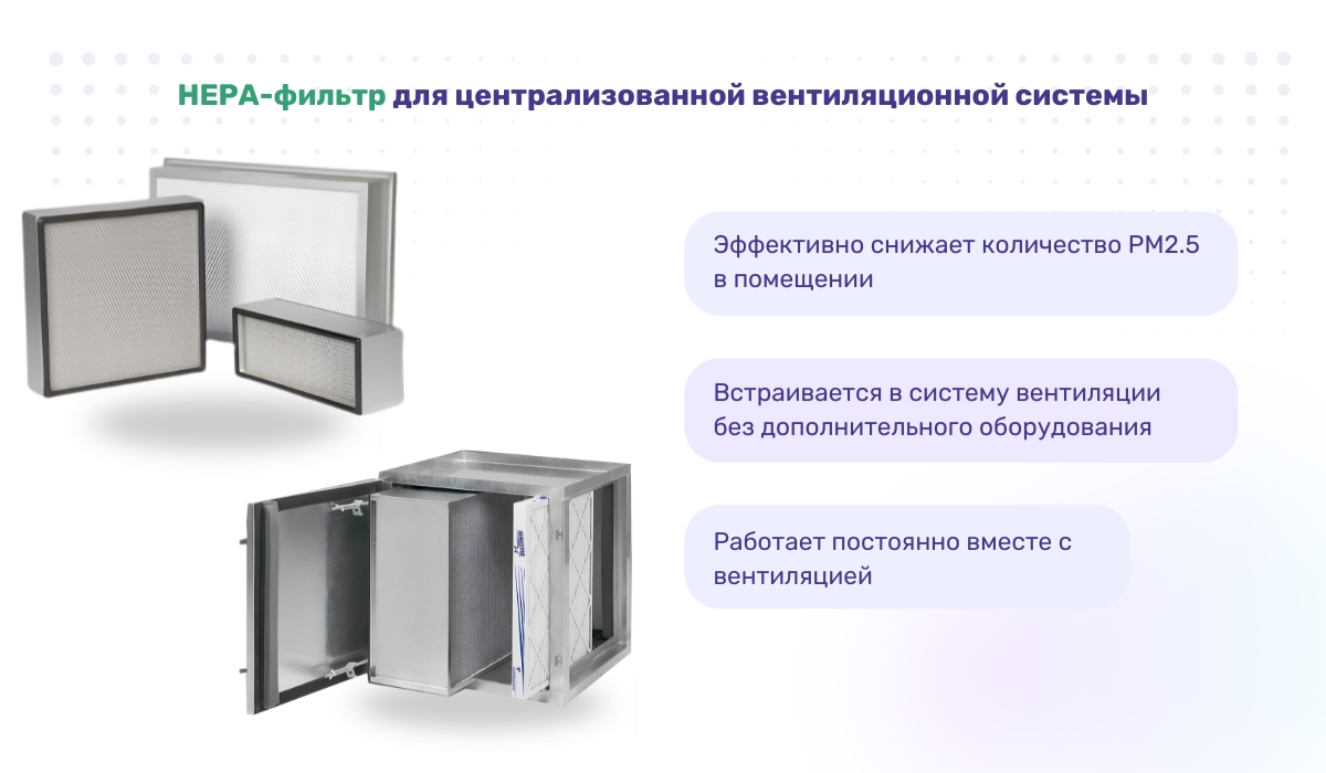 HEPA-фильтр для централизованной вентиляции: эффективная очистка воздуха от PM2.5