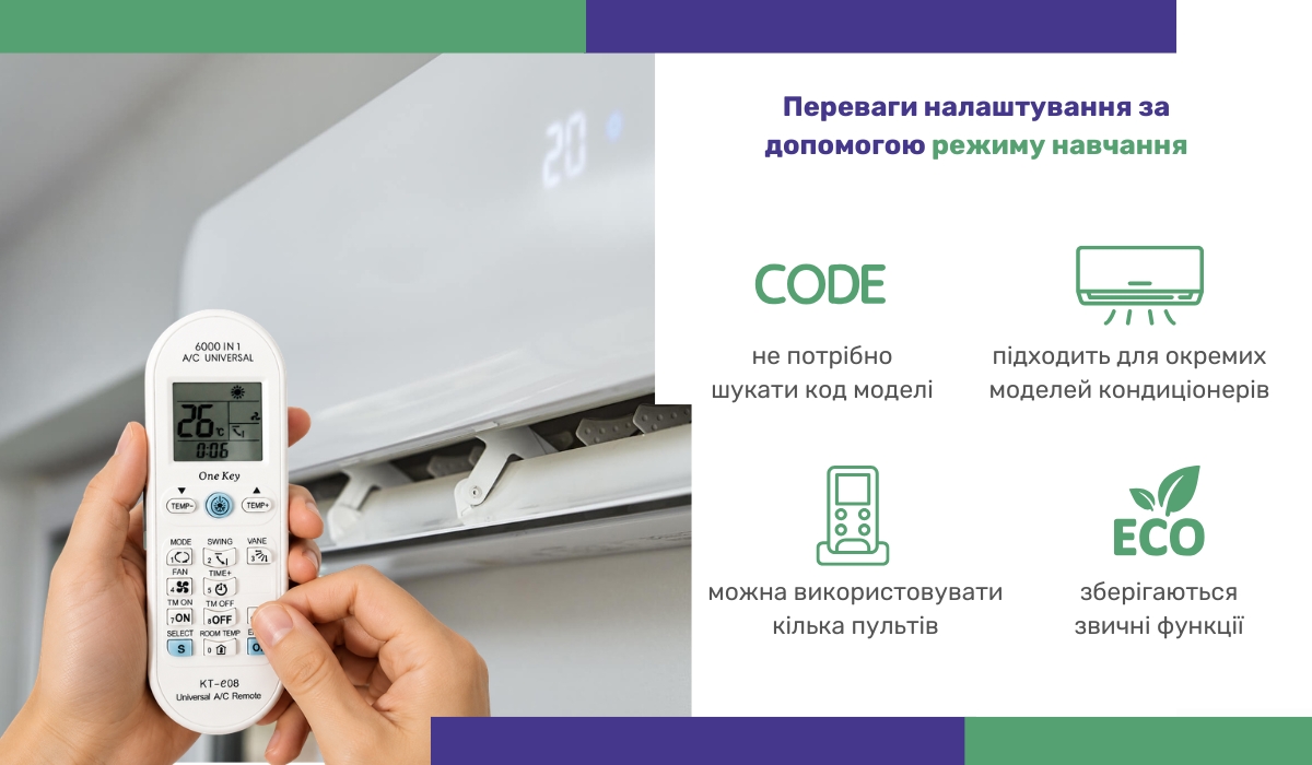 Переваги налаштування універсального пульта кондиціонера за допомогою режиму навчання