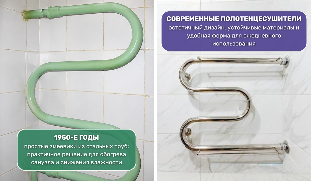 История полотенцесушителя-змеевика: путь от простых решений к современному дизайну