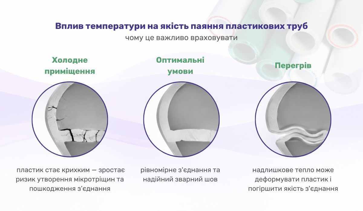 Паяння пластикових труб: вплив температури на якість з’єднання