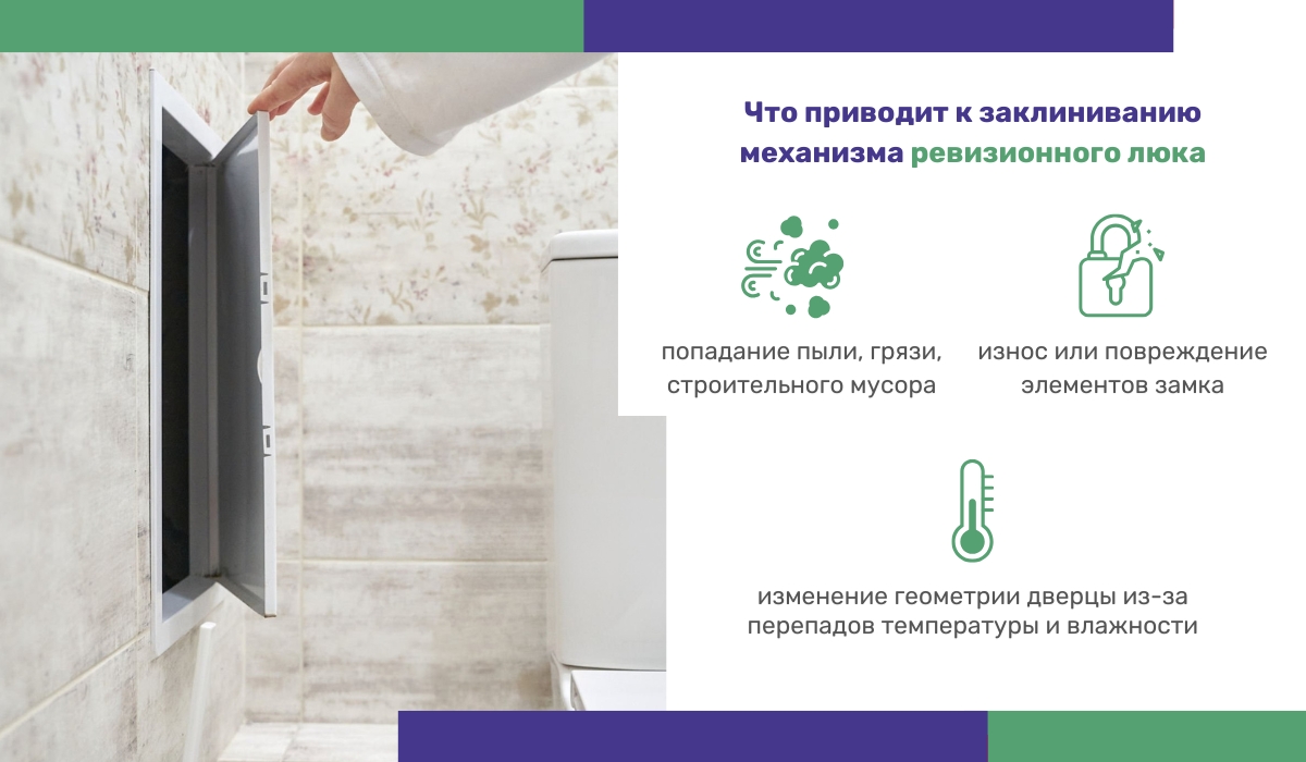 Заклинил замок ревизионной дверцы: причины проблемы