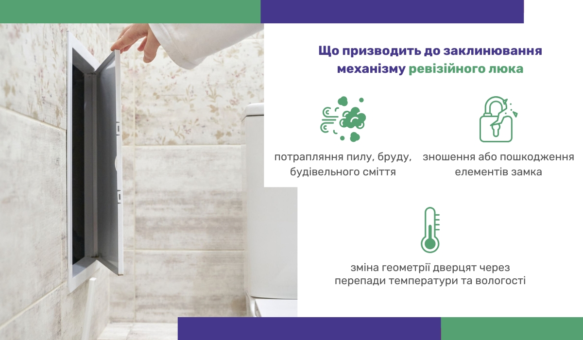 Заклинило замок ревізійних дверцят: причини проблеми