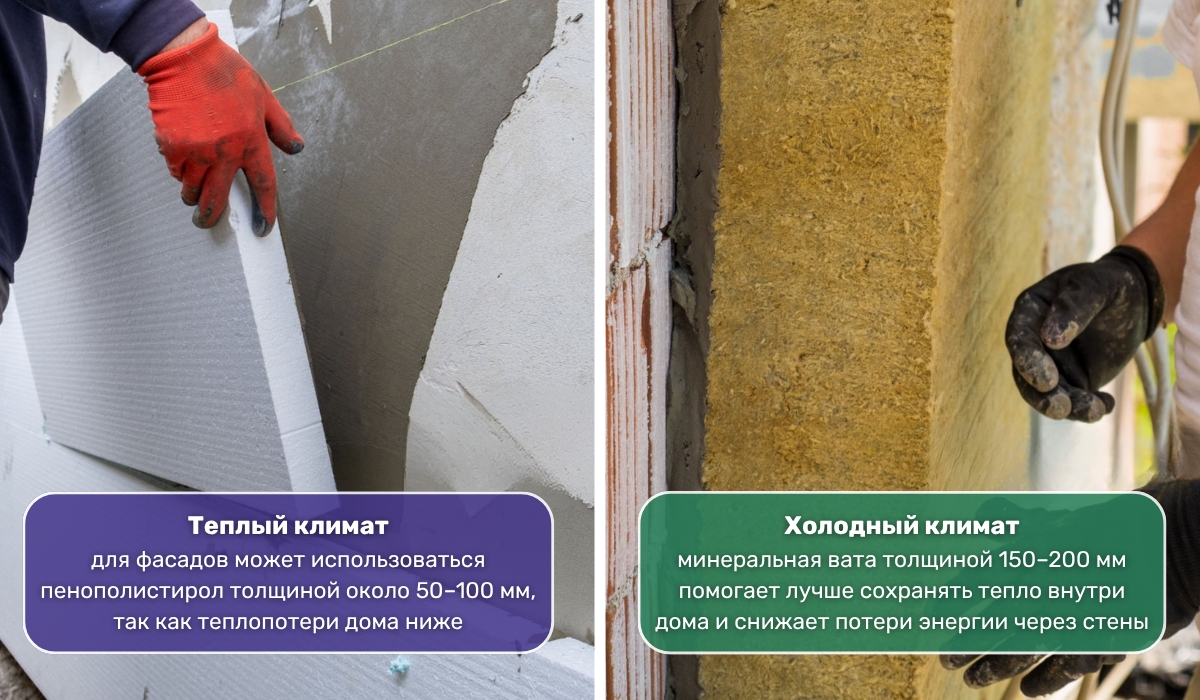 Ошибка в выборе толщины утеплителя: что учитывать при утеплении фасадов домов