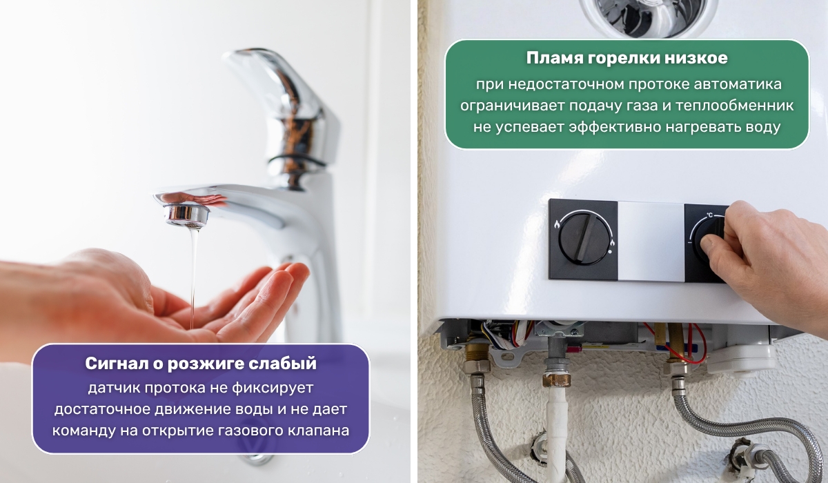 Слабый или нестабильный напор воды в газовой колонке: причины, почему она не греет воду