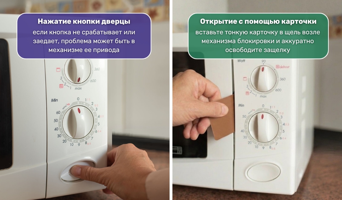 Принудительное открывание дверцы микроволновки: способы решения проблемы