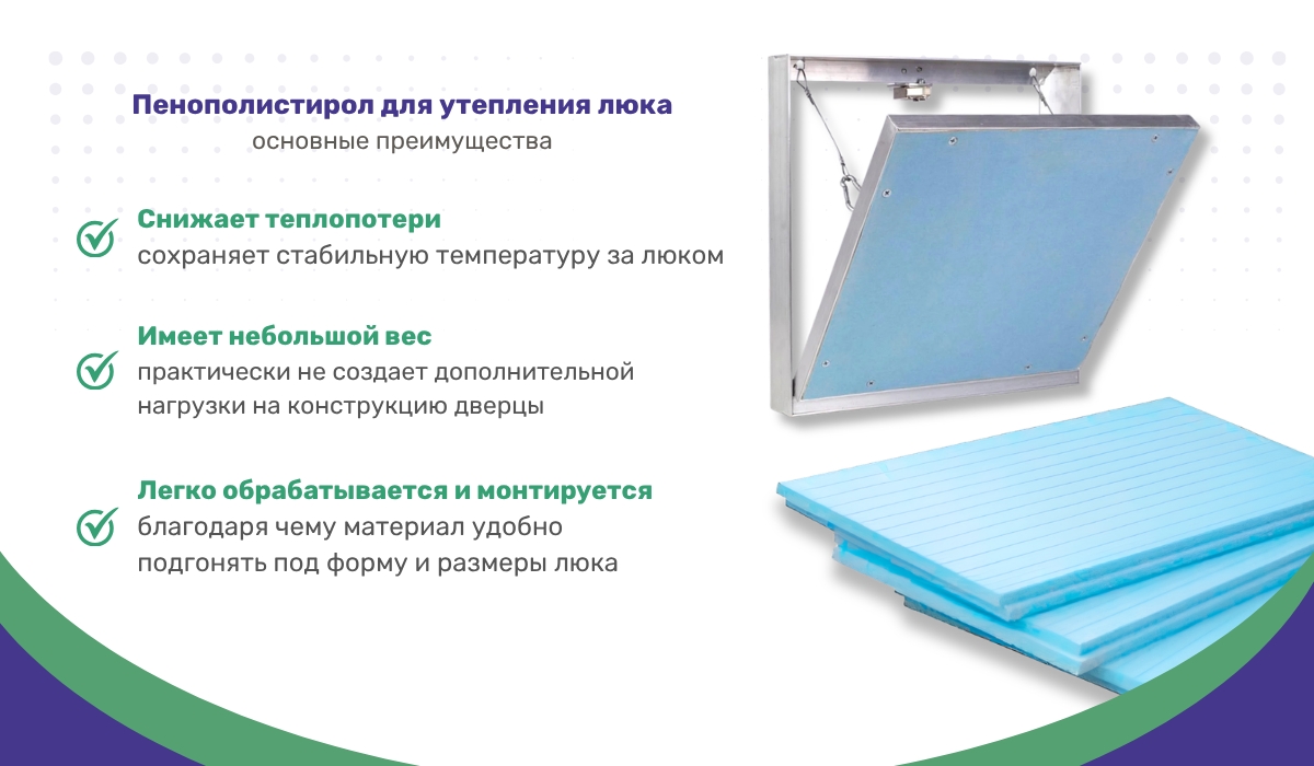 Пенополистирол для утепления люка: основные преимущества