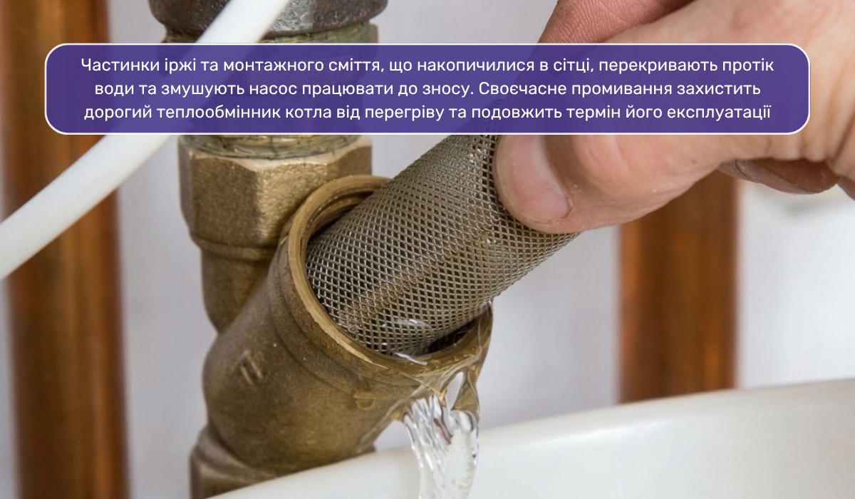 Етапи підготовки газового котла до опалювального сезону: перевірка стану фільтра