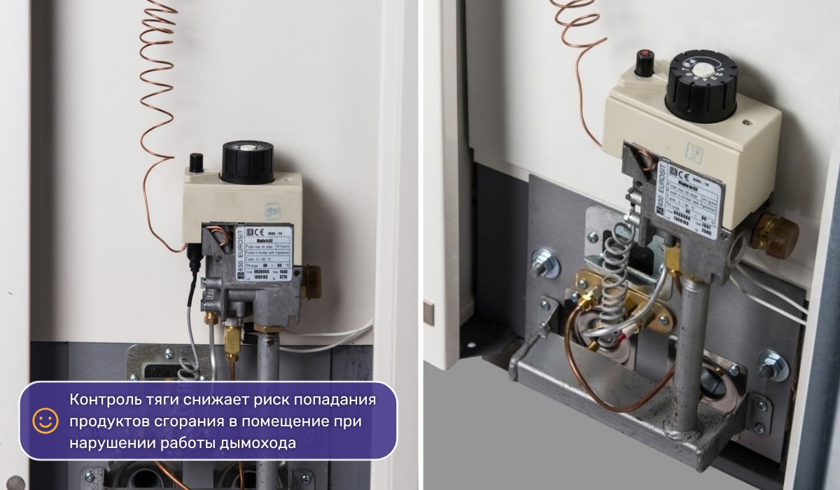 Какие датчики использует автоматика котла: роль датчика тяги
