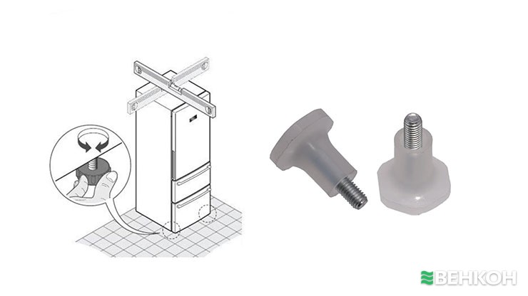 Який вигляд мають опори для холодильника