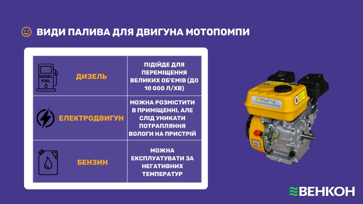 Види палива для двигуна мотопомпи та чим вони відрізняються