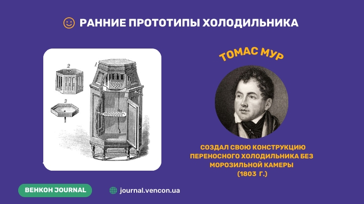 Как выглядел ранний прототип холодильника: изобретение Томаса Мура