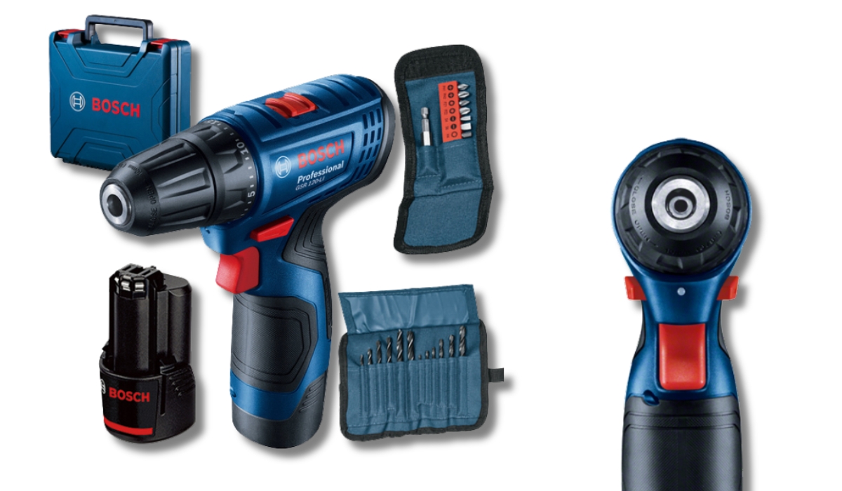Bosch GSR 120-Li + набор 11 бит и 12 сверл - многофункциональный электрический шуруповерт в рейтинге