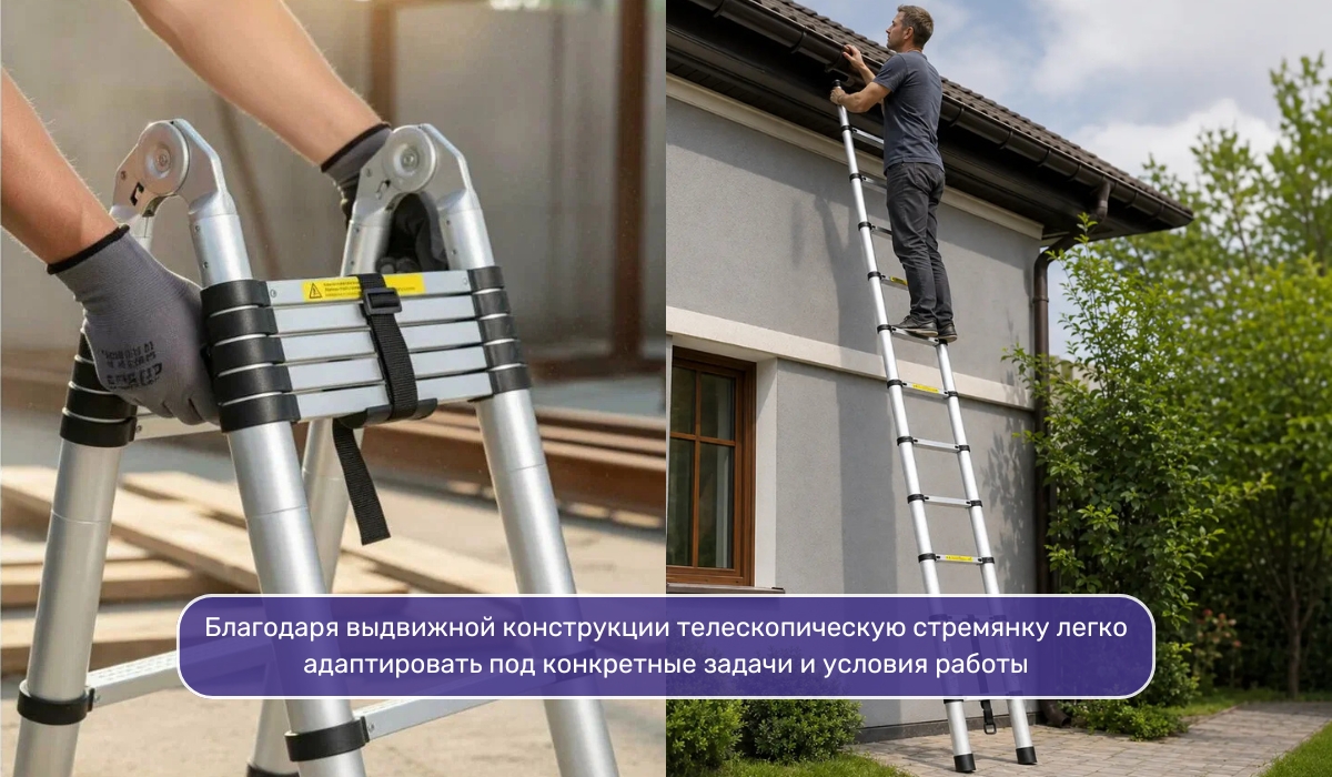 Телескопические стремянки: практичное решение для разных задач