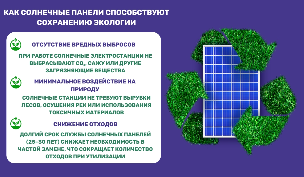 Как солнечные панели способствуют экологической устойчивости