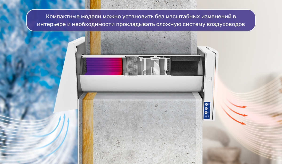 Вентиляция и ремонт: установка рекуператора без нарушения интерьера