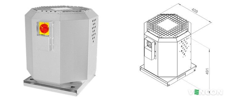 Ruck DVN 225 E2 20 хороший крышный вентилятор