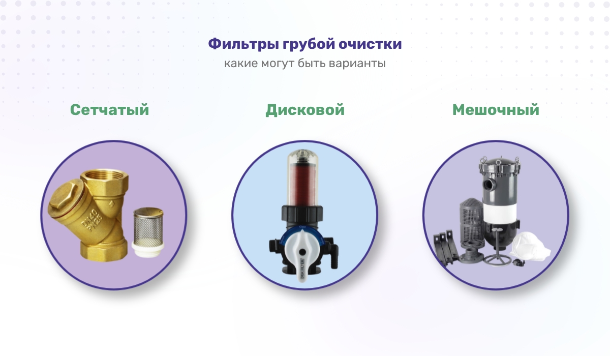 Фильтры грубой очистки: какие могут быть варианты