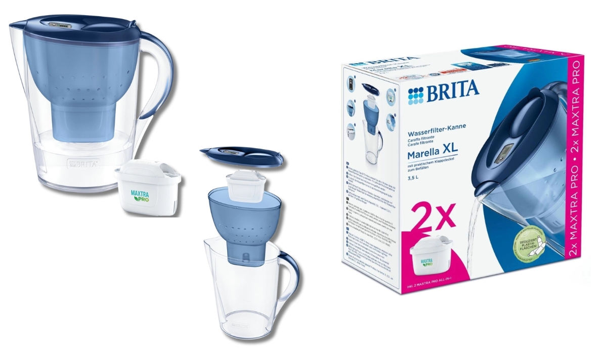 Brita Marella XL Memo MXPro 3.5л + 2 картриджа (1052786) - хороший выбор в рейтинге фильтров-кувшинов для воды