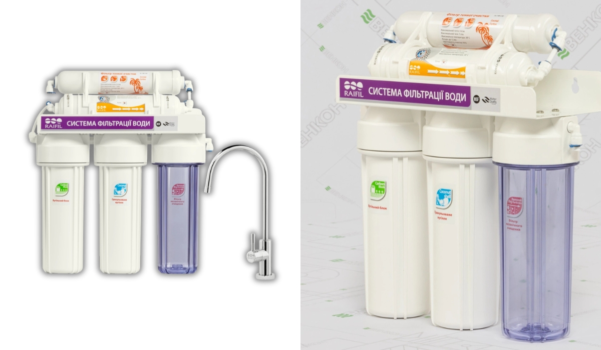 Raifil Novo 5 (PU905W5-WF14-PR-EZ) - популярный фильтр обратного осмоса в рейтинге