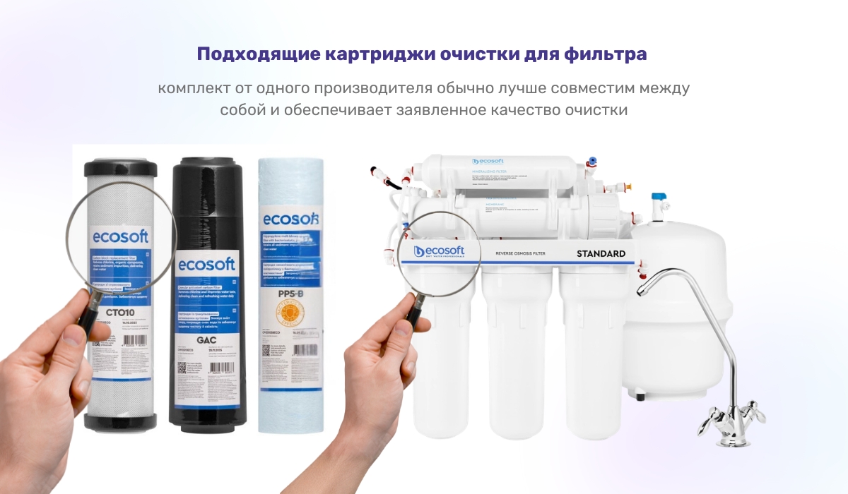Подходящие картриджи очистки для фильтра: на что обратить внимание