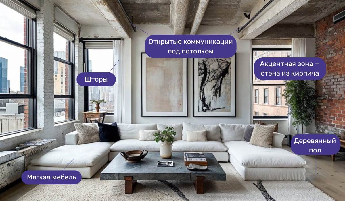 Ремонт в стиле Soft Loft : уютный и комфортный вариант