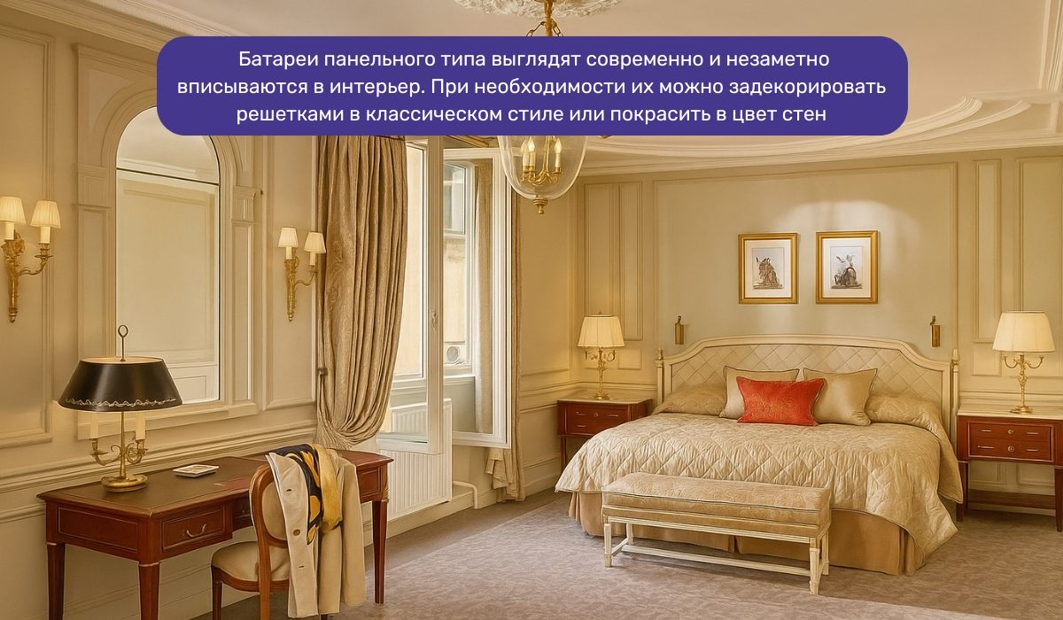 Как органично вписать отопление в спальню в стиле классицизм